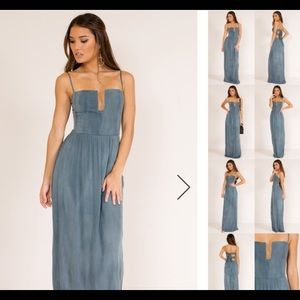 Thin blue Showpo maxi dress